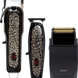 XPERSIS PRO Black All Metal Barber Set With Carrying Case